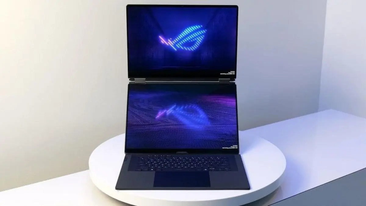 ROG Zephyrus Duo GX651A seharga Rp130 juta membawa dua layar OLED 16 inci, RTX 5090, RAM 64 GB dan SSD 2 TB (Pinterest).