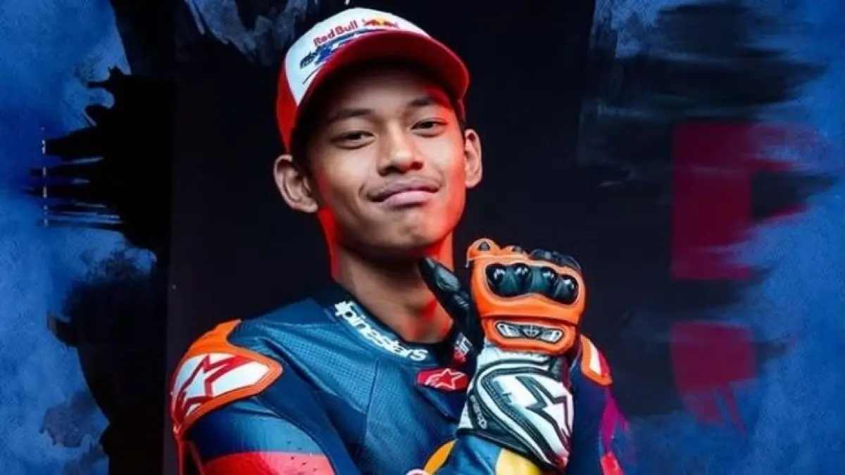 Rumor Veda Ega Pratama ke Aspar mencuat setelah pembalap Indonesia itu finis ke-20 tanpa poin di Moto3 Aragon bersama Honda Team Asia (Pinterest).