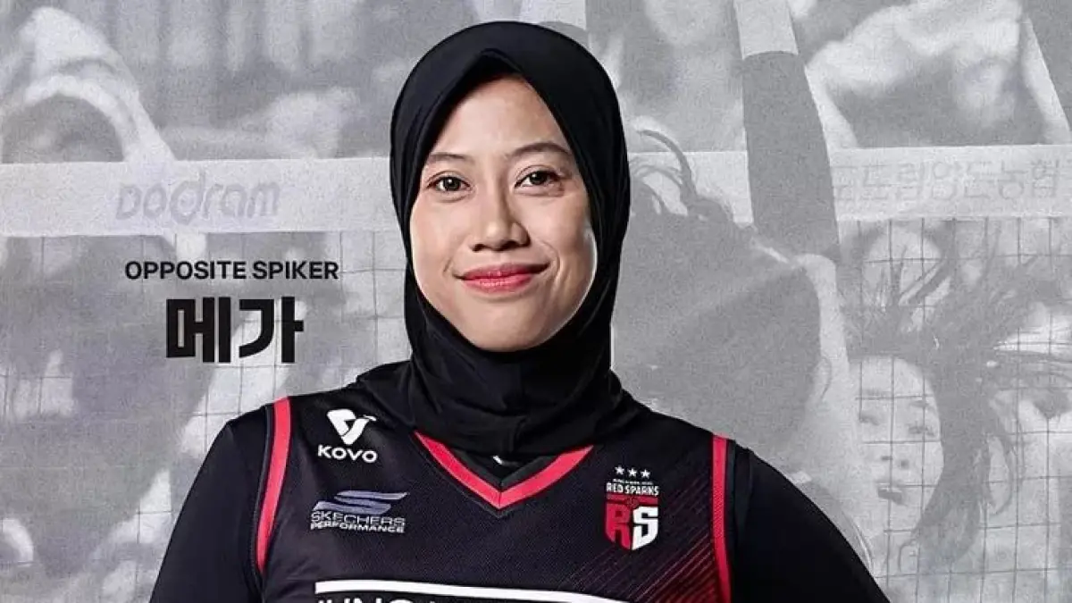  Spike Megawati di Liga Korea beberapa kali berujung headshot. Simak fakta headshot pertama yang ternyata bukan Lee Dahyeon.(PINTEREST)