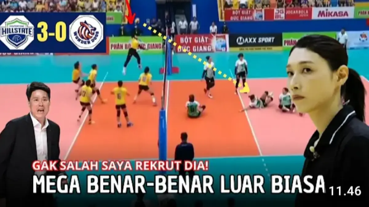 Megawati Hangestri cetak 39 poin bersama Hyundai Hillstate dan jadi kunci permainan cepat saat menghadapi Pilseng Wonder Dogs.