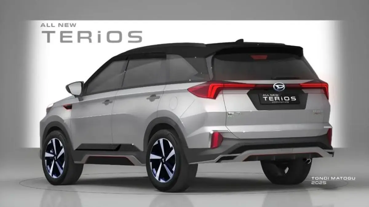 Daihatsu Terios 2026 tipe R mendapat sentuhan sporty, kamera 360, interior full hitam, serta sejumlah detail baru (Pinterest).