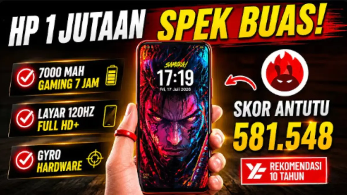 Lima HP gaming 1 jutaan ini menawarkan layar 120 Hz, baterai besar, hingga chipset Helio G100 untuk menunjang kebutuhan gaming.