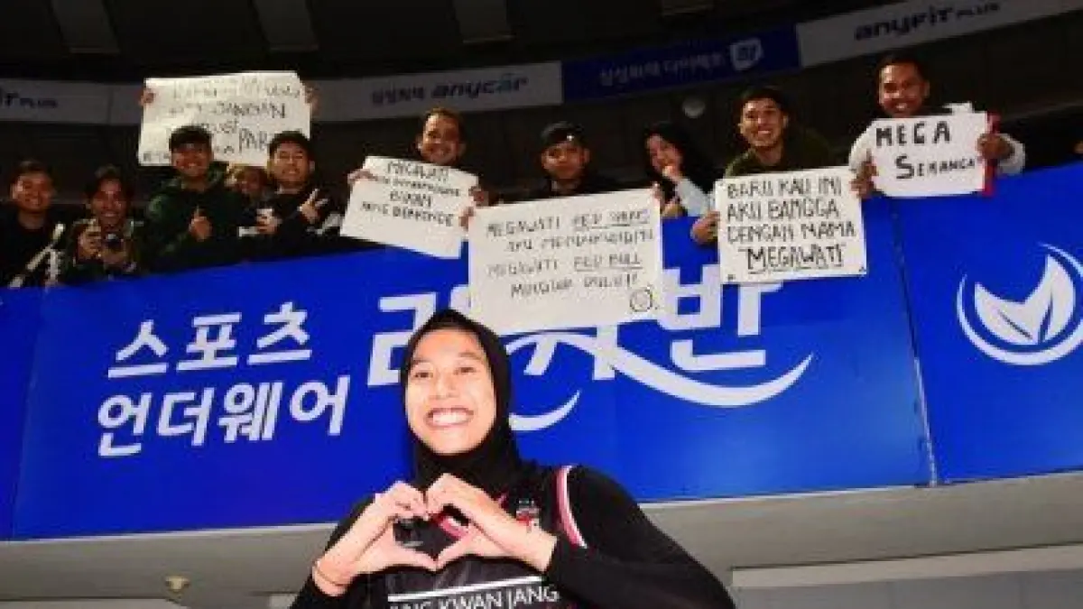Megawati Hangestri cetak 40 poin dan jadi MVP saat Hyundai Hill State menang 3-0 atas NEC Red Rockets Kawasaki (Pinterest).