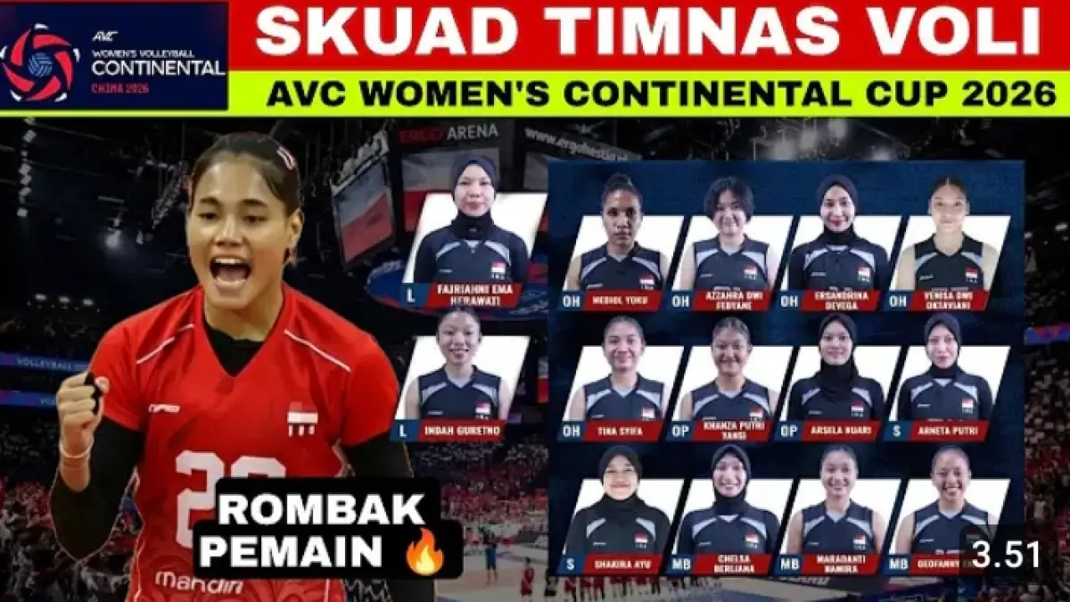 Skuad Timnas Voli Putri Indonesia untuk AVC Women