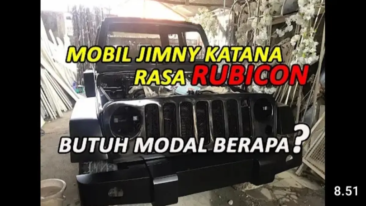 Jimny Katana modif jadi Rubicon mulai memasuki tahap akhir. Bodi hitam metalik, pintu belakang unik, dan aksesori kini dalam tahap perapian.