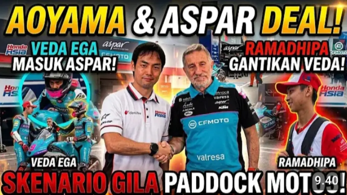 Veda Ega Pratama dikabarkan gabung Aspar Team, sementara Kiandra Ramadipa diproyeksikan naik ke Moto3 bersama Honda Team Asia.