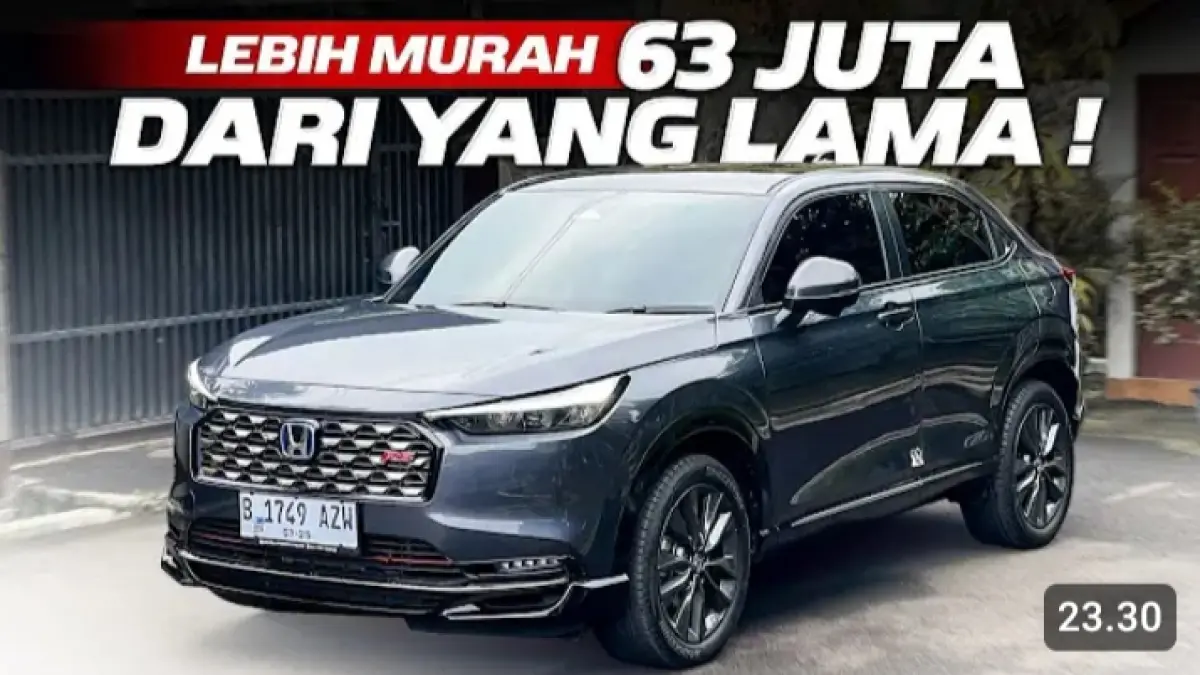 Honda HR-V RS e:HEV terbaru turun harga menjadi sekitar Rp488 juta dan memakai mesin hybrid dengan konsumsi 16,4 km per liter.