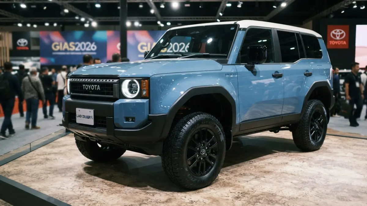 Land Cruiser FJ di GIAs 2026 ternyata berdimensi besar dan bukan pesaing Jimny. Simak detail mesin, interior, fitur, dan perkiraan harganya. (Gemini AI)