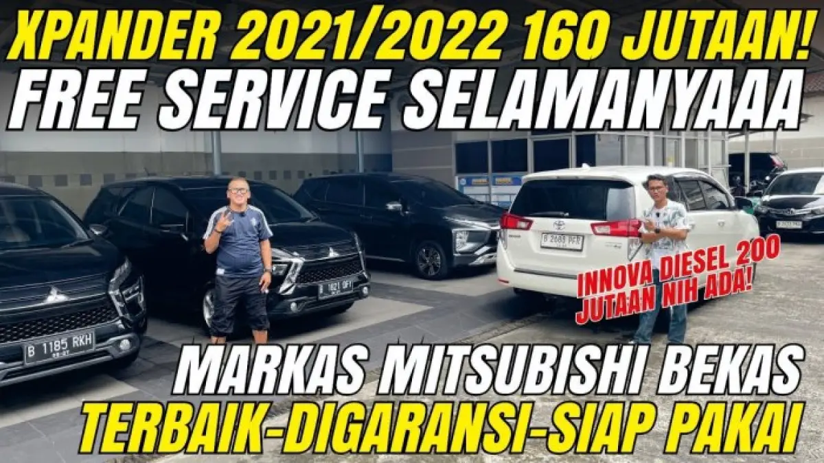 Mitsubishi Xpander bekas tersedia mulai Rp165 juta, dengan pilihan GLS 2021, Exceed 2020-2022, hingga Ultimate 2021-2022.