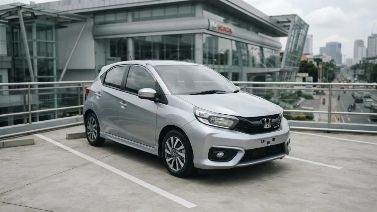 Honda Brio 2027 diprediksi hadir lebih modern dengan teknologi canggih, mesin efisien, fitur keselamatan lengkap, dan harga hingga Rp280 juta. (Gemini AI)