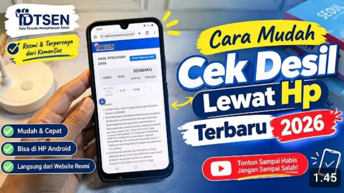 Cara cek desil bansos lewat HP terbaru 2026 cukup menggunakan NIK. Simak langkah mudah cek desil melalui situs resmi Cek Bansos Kemensos.