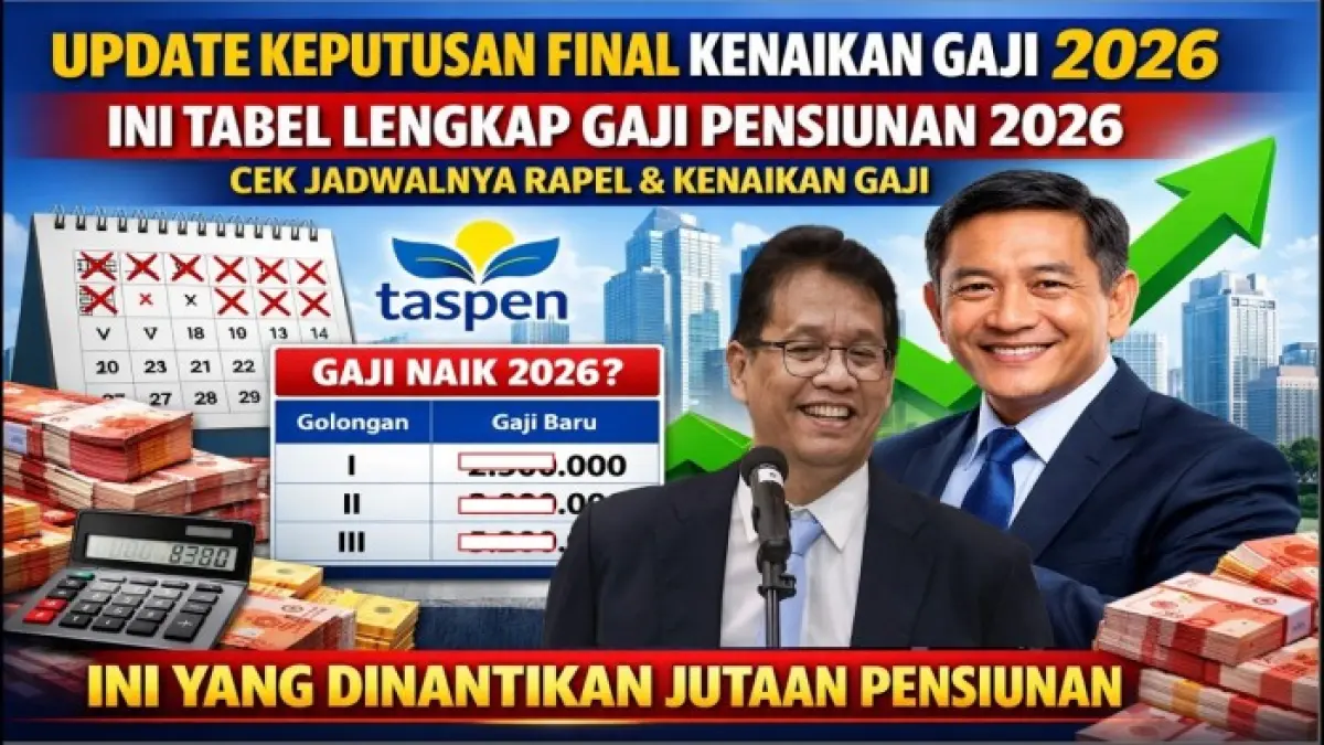 Kenaikan gaji PNS dan pensiunan 2026 belum ditetapkan secara umum. Simak besaran pensiun yang masih berlaku dan hak tambahan tahun ini.