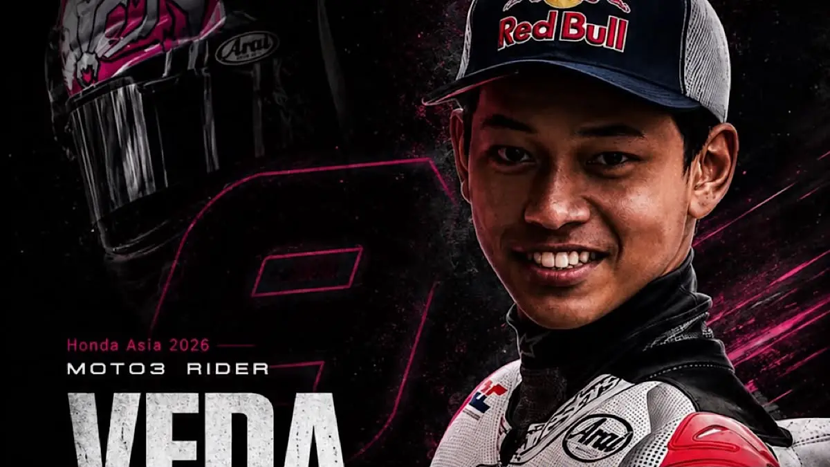 Veda Ega Pratama bangkit dari P19 ke P4 di Moto3 Austria sebelum penalti membuatnya finis P13 dan meraih tiga poin.(pinterest)