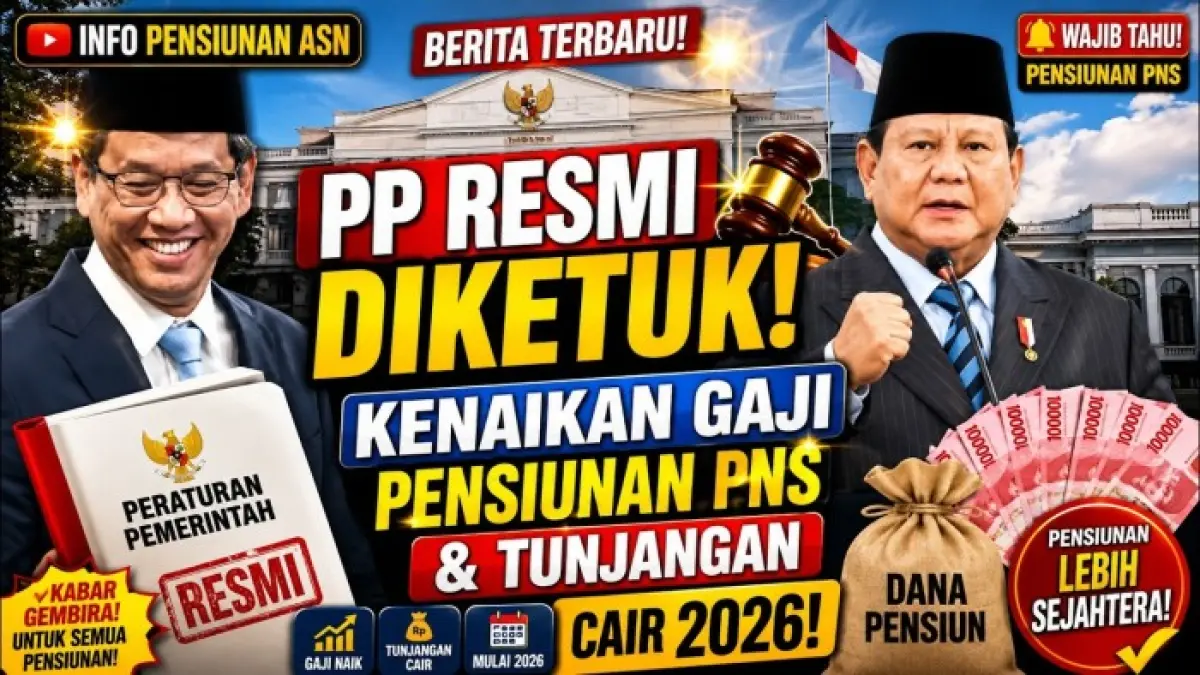 Gaji pensiunan September 2026 disebut mendapat tambahan tunjangan. Simak kisaran pensiun pokok dan tunjangan pasangan berdasarkan transkrip.