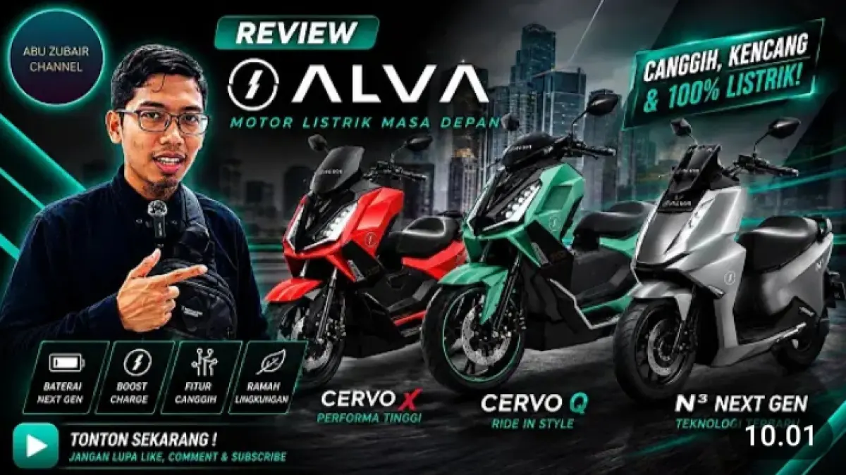 Alva Cervo Q, Cervo X dan N3 Next Gen punya fitur berbeda. Simak spesifikasi, jarak tempuh, baterai, dan fitur unggulannya.