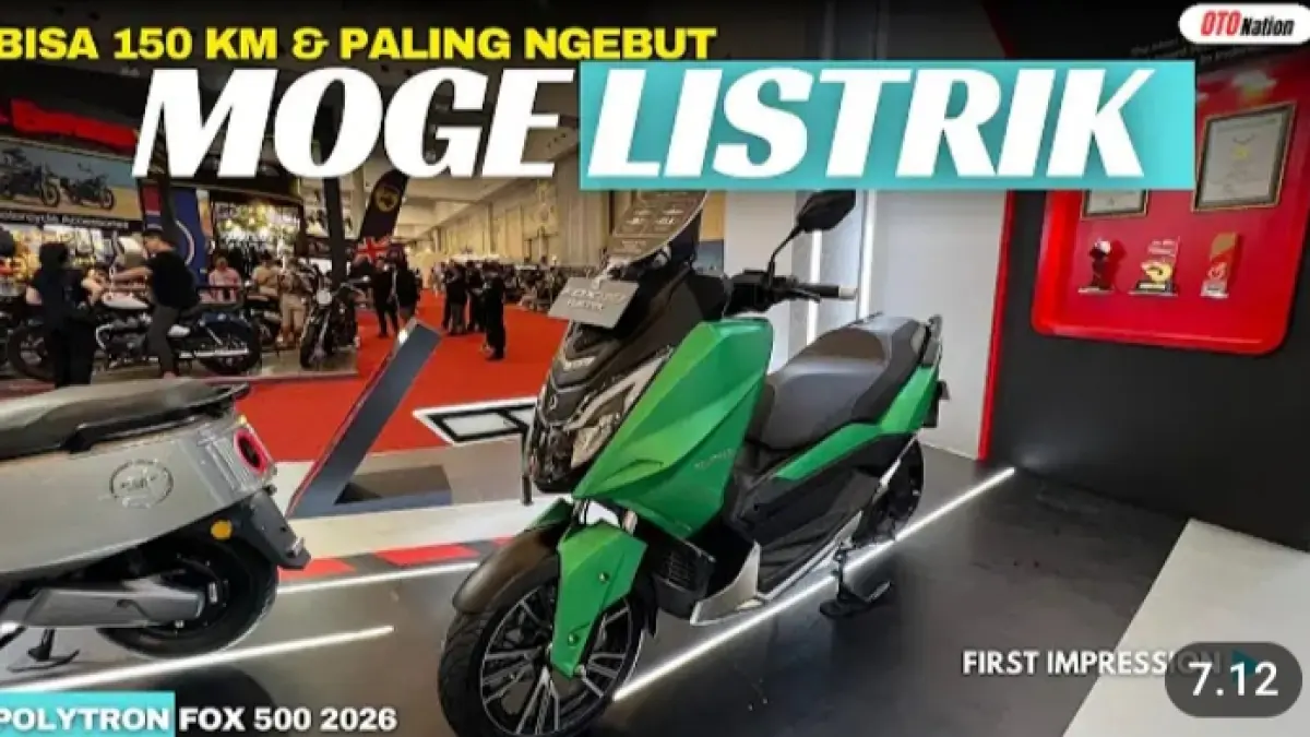 Polytron Fox 500 2026 hadir dengan motor mid-drive, cruise control, ban besar dan harga Rp38 jutaan di GJAW.