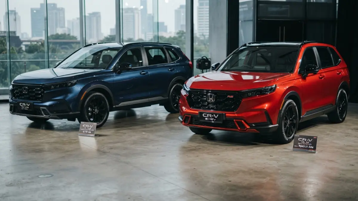 Honda CR-V 2025 hadir dalam varian 1.5L Turbo dan 2.0L RS e:HEV dengan harga mulai Rp759 juta di Indonesia. (Gemini AI)