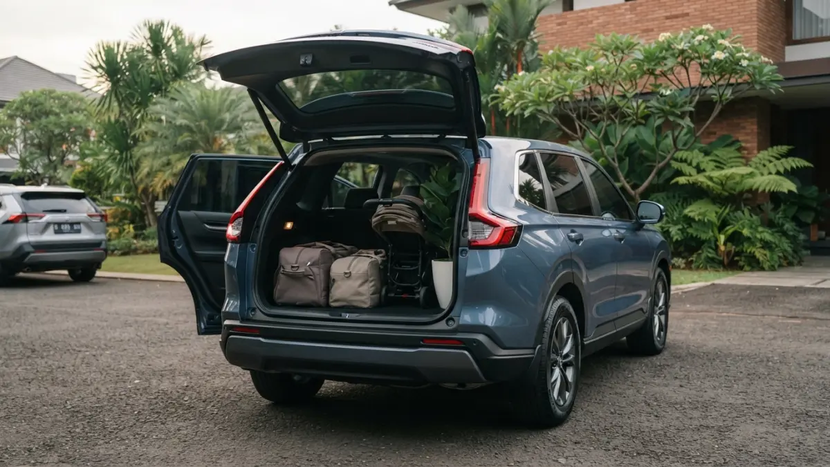 Honda CR-V 2027 hadir dengan hybrid 204 HP, konsumsi hingga 40 MPG, kabin lega, dan AWD. (Gemini AI)