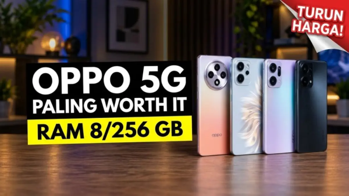 HP Oppo 5G RAM 8/256 GB hadir dengan pilihan menarik. Simak 10 model dan harganya, mulai Rp3 jutaan.