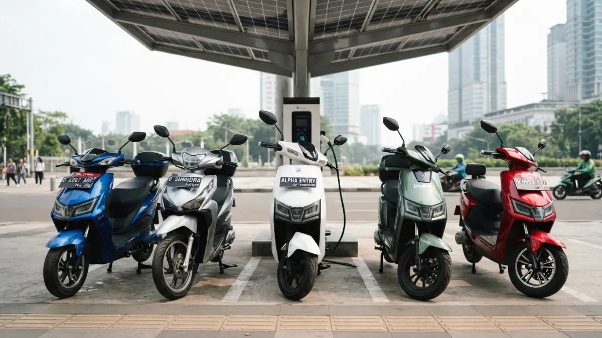 Motor listrik terbaik 2026 hadir dengan pilihan harga, jarak tempuh, performa, dan fitur yang beragam. Ini daftarnya. (Gemini AI)