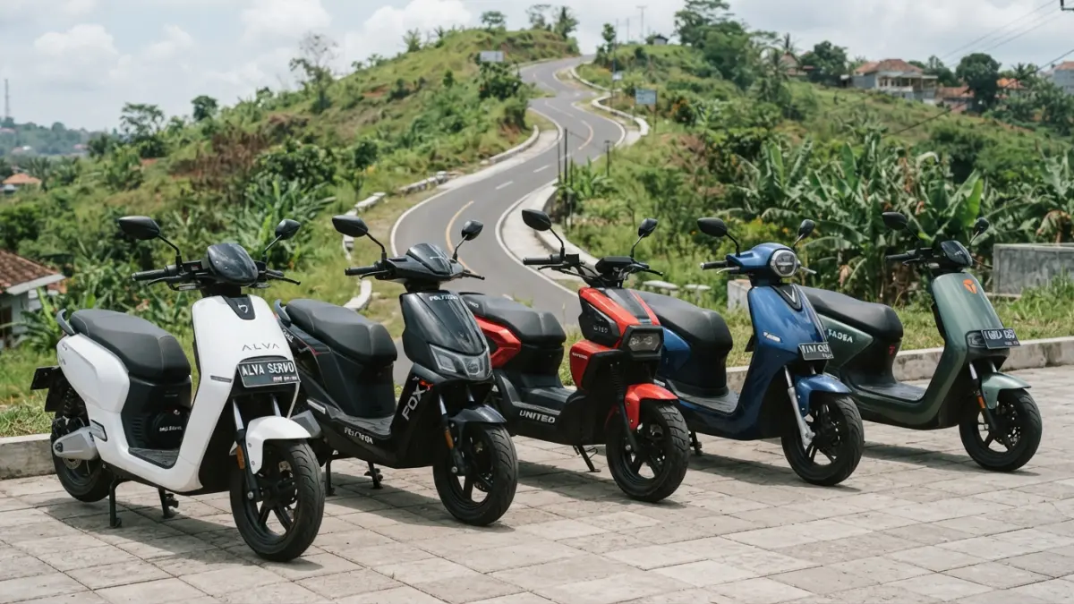 Motor listrik untuk tanjakan kini makin bertenaga. Lima model 2026 ini punya torsi besar dan jarak tempuh hingga 145 km. (Gemini AI)