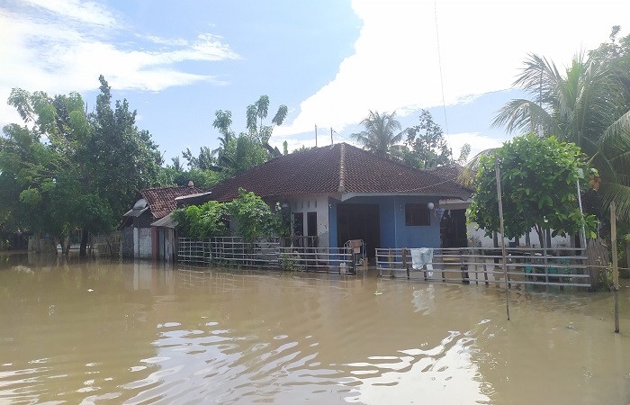 Salah satu gang di Desa Pengambengan, Jembrana, Bali, yang minim drainase mengakibatkan sering terjadi banjir.