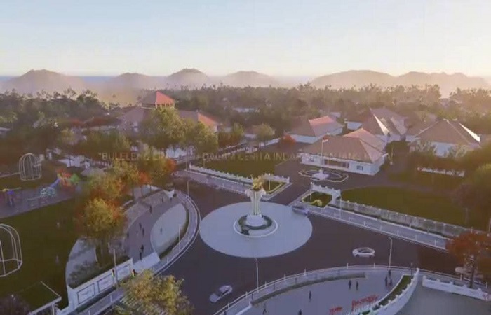 Potret desain kawasan titik nol Kota Singaraja. Nantinya lokasi itu akan ditata menjadi kawasan heritage.