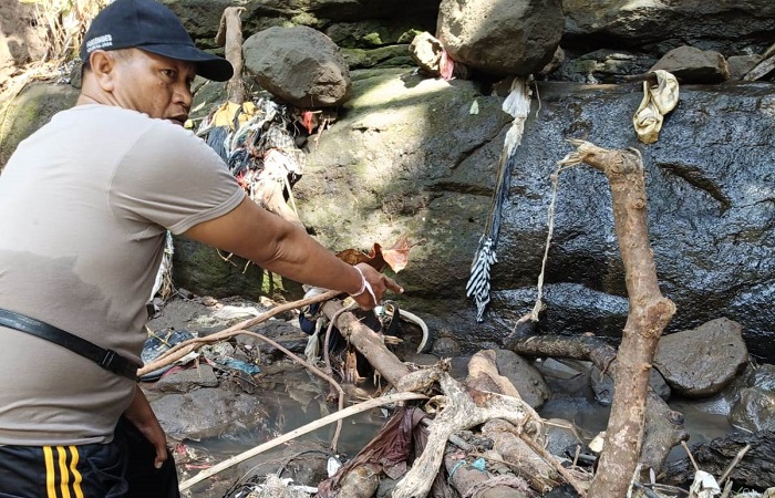 Penemuan tengkorak manusia di Tukad Yeh Penet, Desa Kekeran, Kecamatan Mengwi, Kabupaten Badung, pada Rabu 24 September 2025.