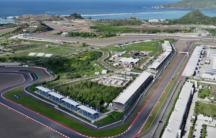 Sirkuit mandalika tempat berlangsungnya MotoGP 2025.