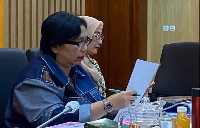 Anggota Komisi IX DPR RI, Irma Suryani Chaniago, dalam rapat kerja terkait makan gizi gratis.
