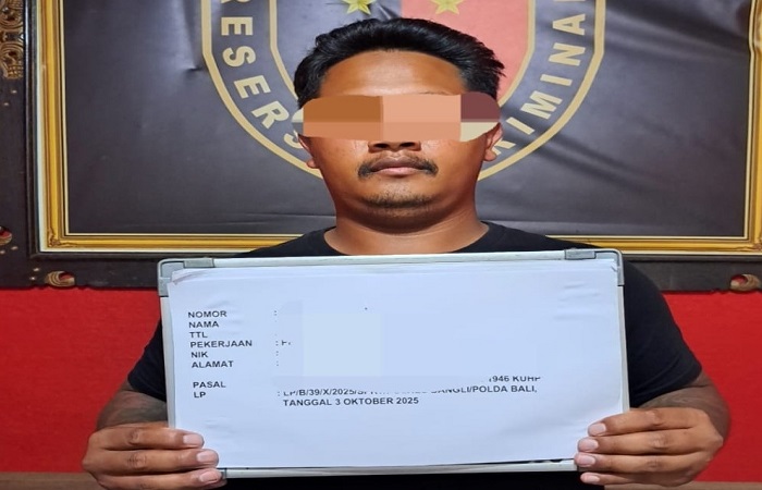 Pelaku penganiayaan di Bangli tertangkap dan barang bukti disita polisi untuk diproses lebih lanjut.