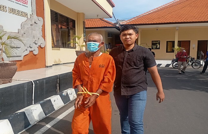 Tersangka IMS yang menyetubuhi wanita disabilitas hingga hamil tujuh bulan saat ini. Meski sudah berusia lanjut, tetapi tidak membuatnya bijak melainkan bejat.