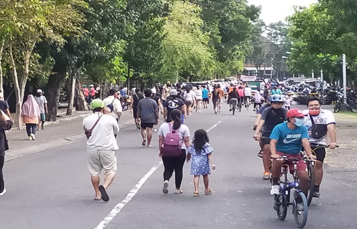 Seorang anak dilaporkan mengalami kekerasan  saat Car Free Day (CFD) di Lapangan Renon, Minggu (12/10) lalu.