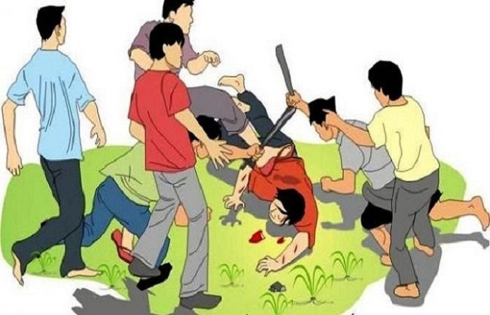 Ilustrasi pengeroyokan di i sebelah barat traffic light (TL) Merpati, Denpasar Barat.