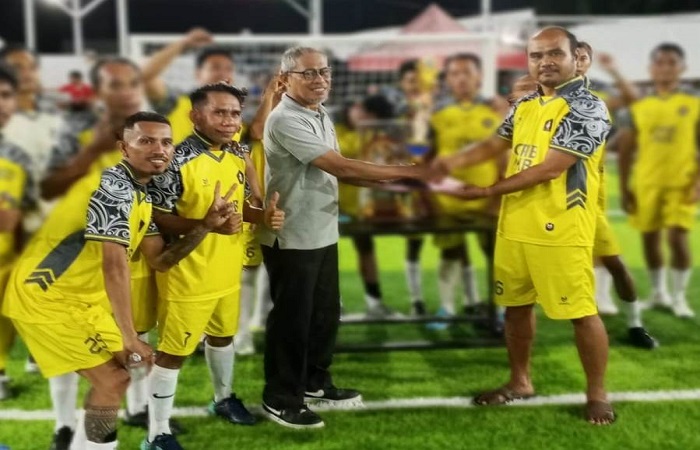 Pembukaan Turnamen Mini Soccer di Lapangan Sentosa Soccer Field yang diadakan Bajem Tabanan.