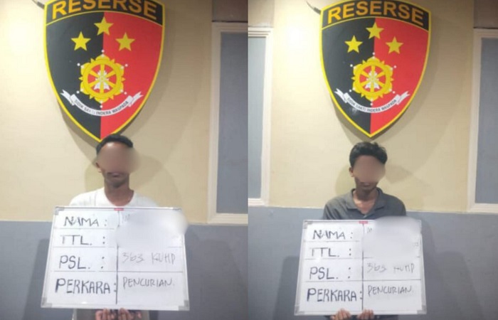 Pelaku curanmor AR, 28, dan NAW, 19, diamankan Tim Opsnal Polsek Denpasar Timur.