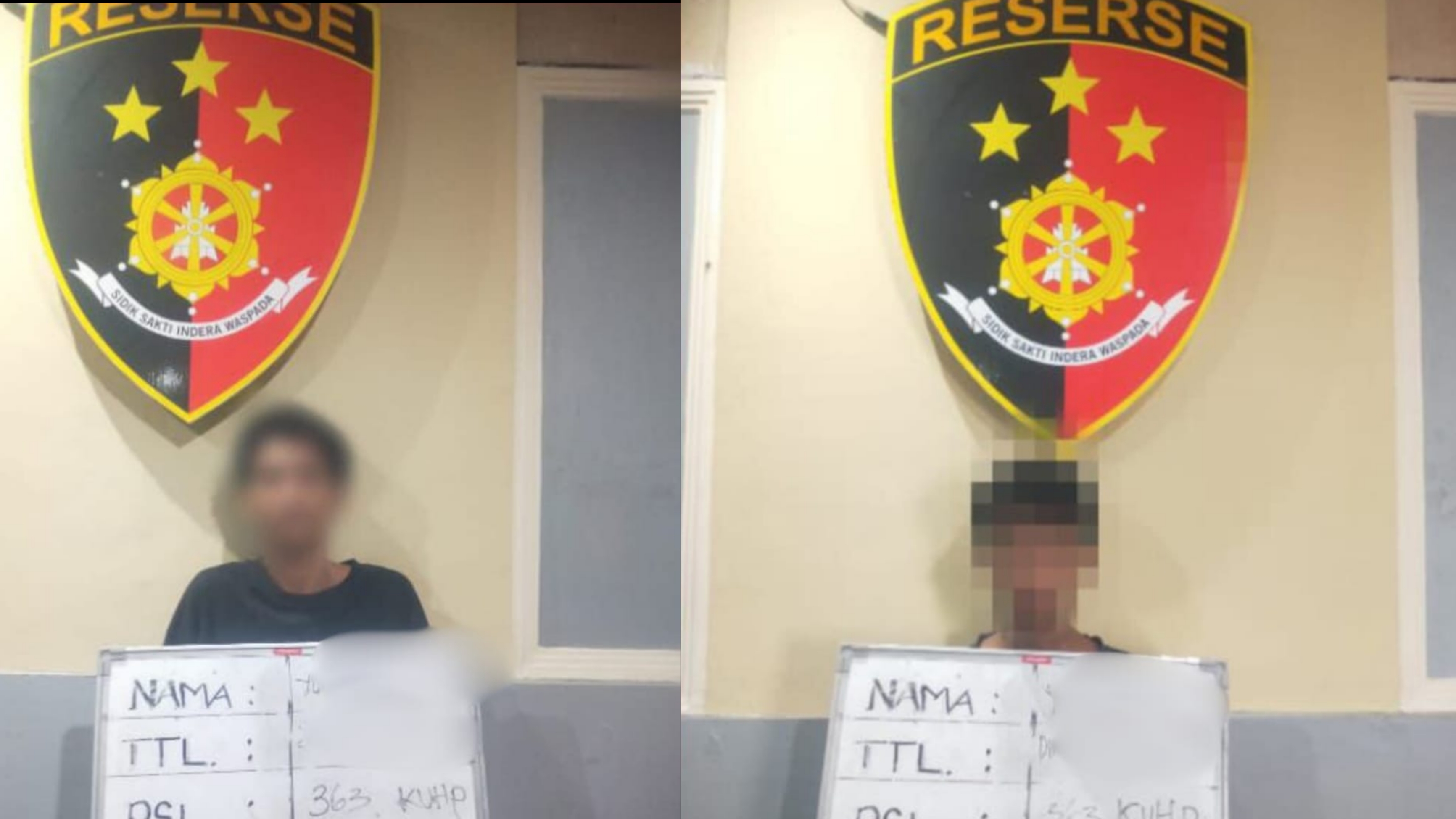 Polisi menangkap YW, 14, dan YMA, 19. Keduanya kini berurusan dengan Polsek Dentim karena Curanmor.