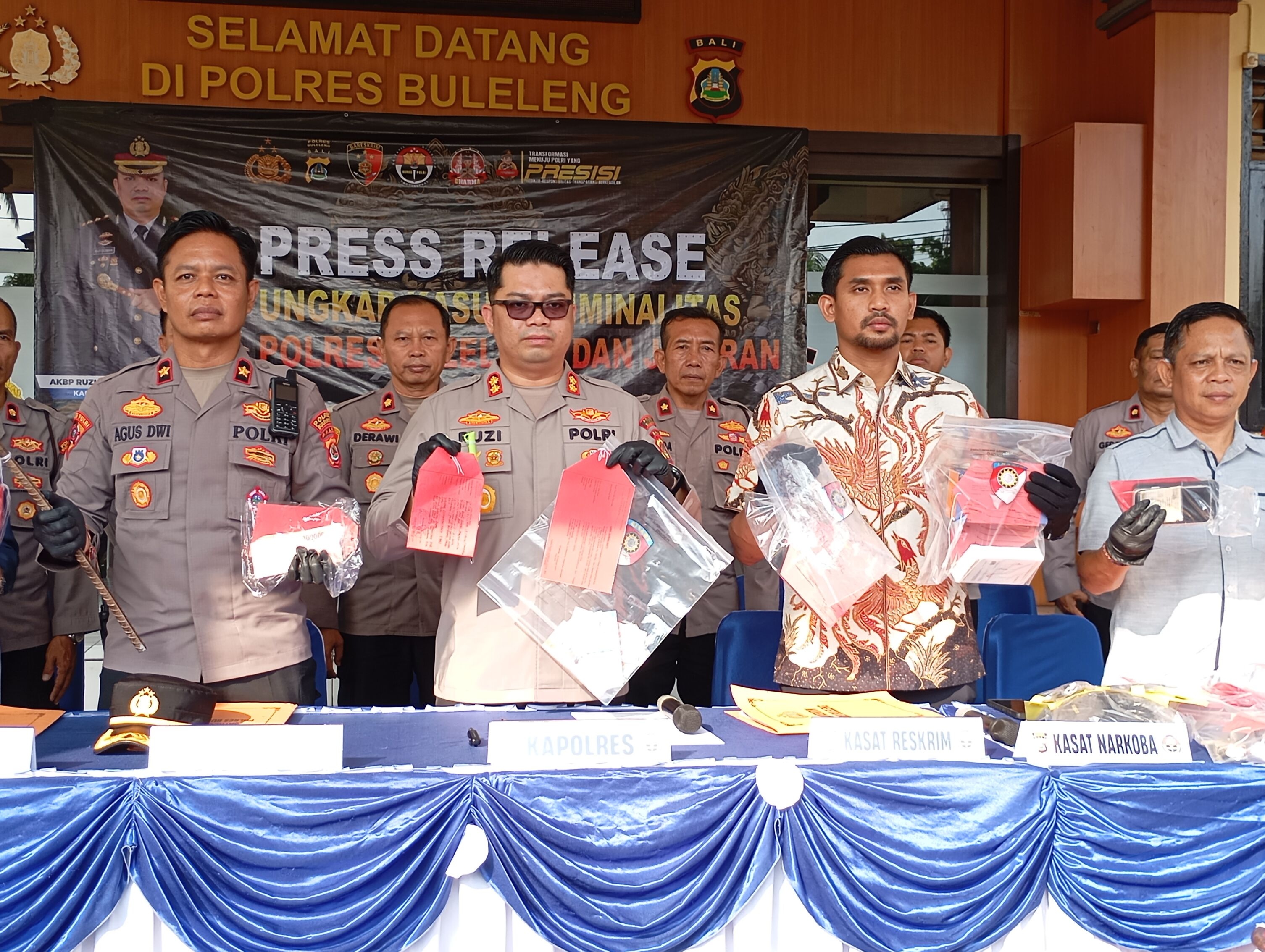 Ops Sikat Polres Buleleng yang mengungkap tujuh kasus pencurian yang menonjol.