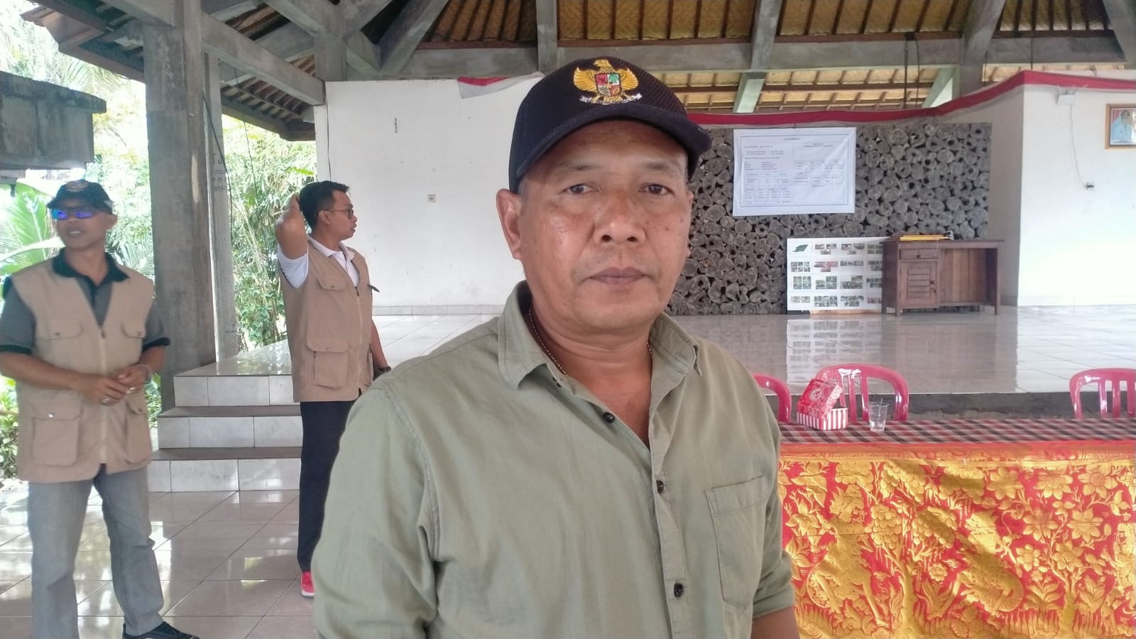 Ketua Forum Perbekel Terdampak Tol Gilimanuk-Mengwi, Tabanan I Nyoman Arnawa yang juga selaku Perbekel Desa Lalanglinggah, Selemadeg Barat. 