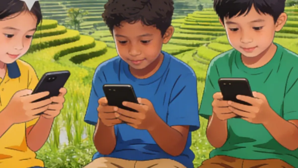 ilustrasi, pemerintah membatasi akses media sosial bagi anak di bawah usia 16 tahun mendapat dukungan penuh dari berbagai kalangan. Langkah ini dinilai penting untuk mencegah dampak negatif dunia digital terhadap tumbuh kembang anak. (AI) 