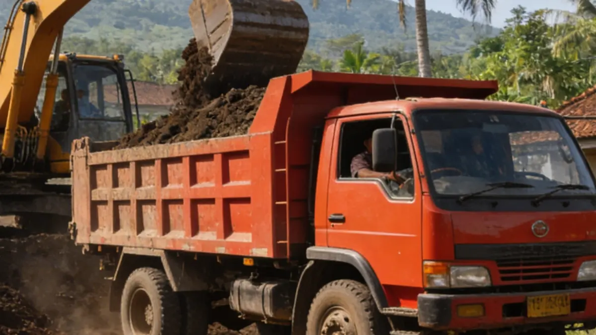 Selama upacara besar Ida Batara Turun Kabeh, untuk kendaraan pengangkut material atau truk galian c yang biasanya melintas di jalur tersebut, selama periode kegiatan akan dialihkan melewati jalur Sidemen. (Ai) 