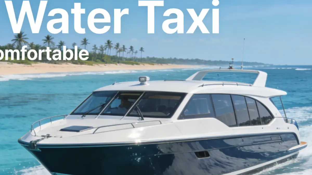 Ilustrasi, proyek water taxi atau taksi laut senilai Rp1,21 triliun untuk mengurai kemacetan di Bali. Menteri Perhubungan berencana membuat skema water taxi dari Bandara I Gusti Ngurah Rai hingga Canggu. (Ai) 