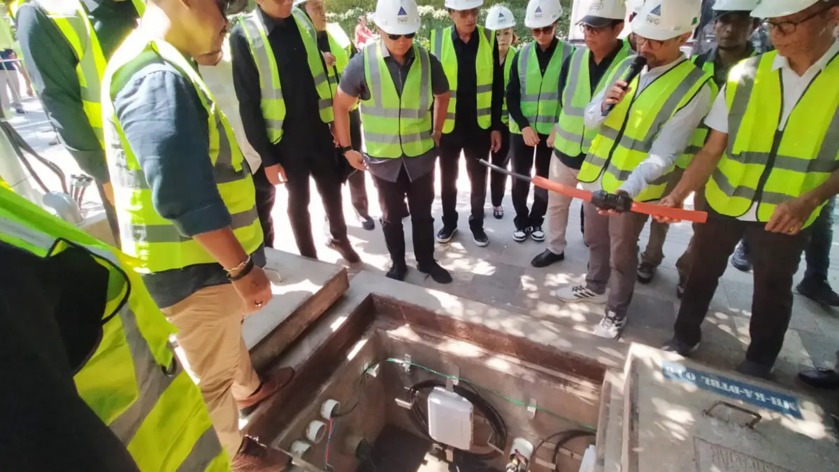 DPRD Kota Denpasar saat melakukan peninjauan lapangan kesiapan operasional SJUT. (Foto Adrian Suwanto) 