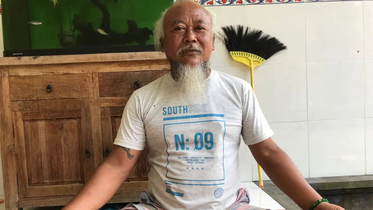 Mangku Mastra, penekun spiritual asal Kecamatan Sidemen, Karangasem. (Foto Istimewa) 