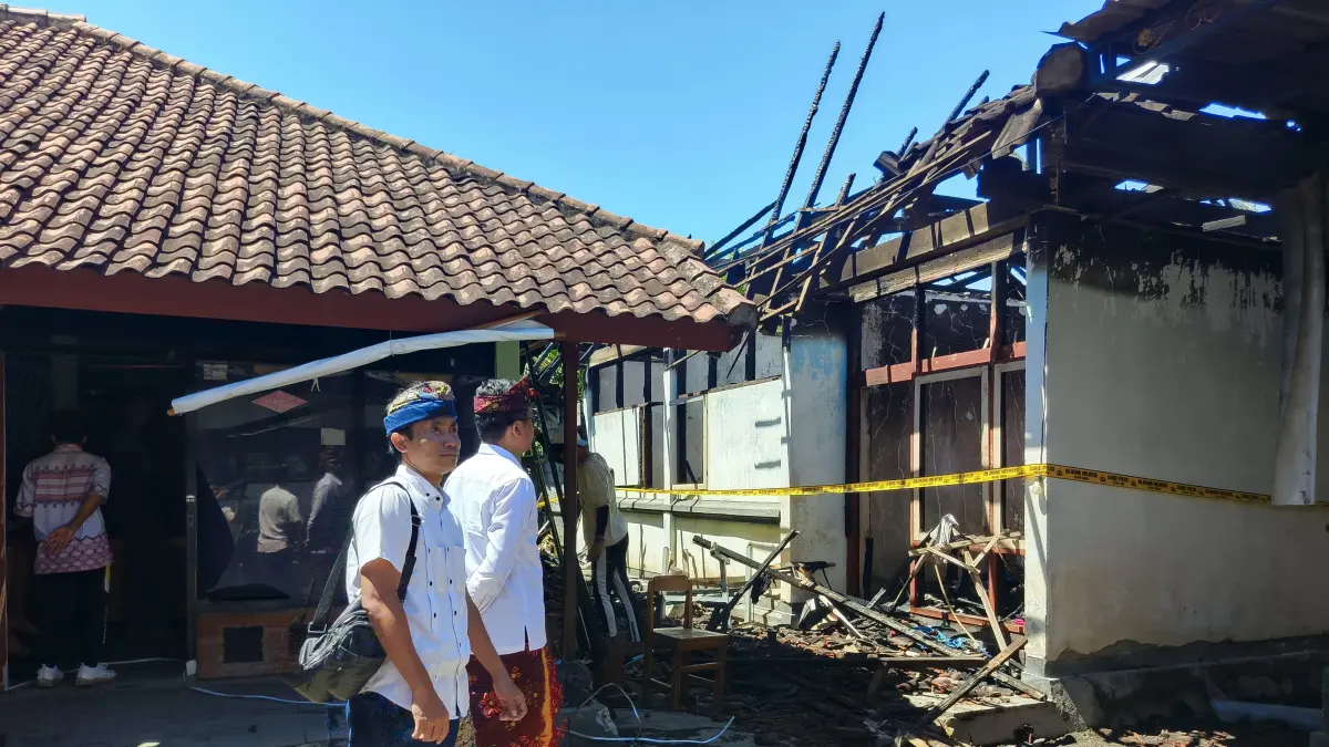 Kondisi bekas kebakaran yang melanda mess guru SDN 2 Tinga-Tinga, Kecamatan Gerokgak, Buleleng.(Foto Disdikpora Buleleng)&nbsp;
&nbsp;