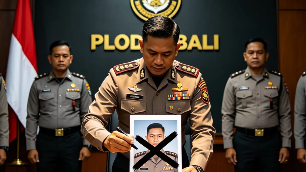 Ilustrasi, salah satu anggota Polda Bali dipecat dengan tidak hormat karena melanggar kode etik berat. (Ai) 