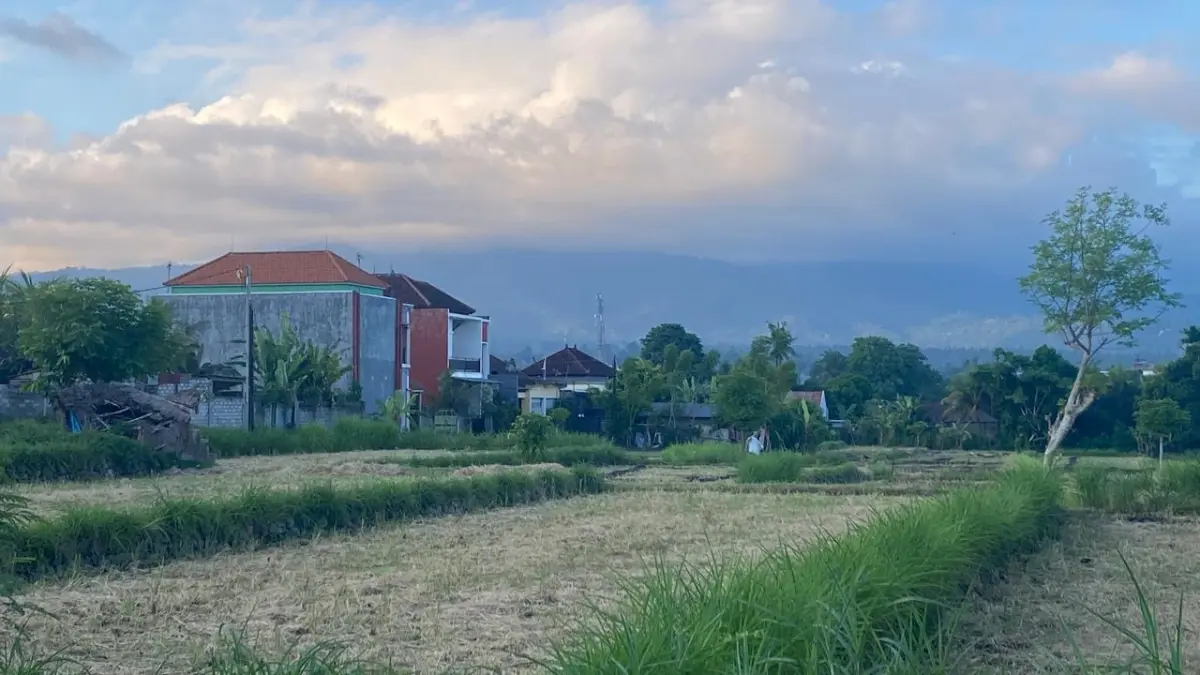 Salah satu areal persawahan di Kecamatan Karangasem yang terlihat telah beralih fungsi menjadi bangunan permukiman.(Foto zulfika rahman) 