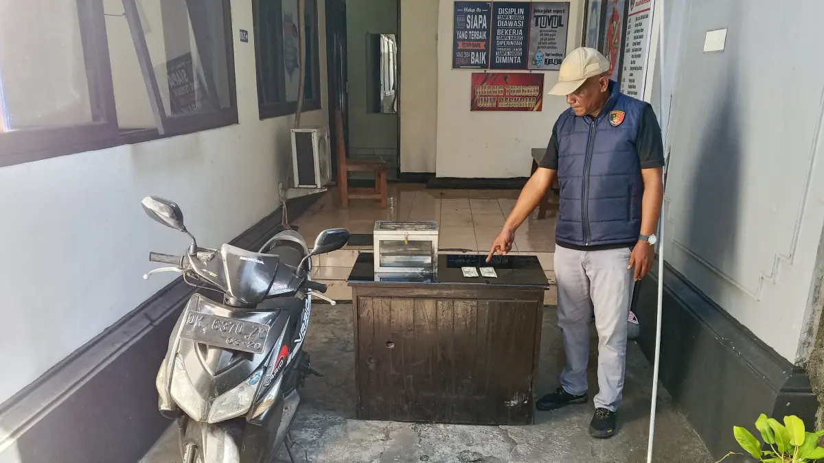 Barang bukti motor yang diamankan dari tiga Pelaku Pencurian Sesari Pura di Gilimanuk. (Foto Polsek) 