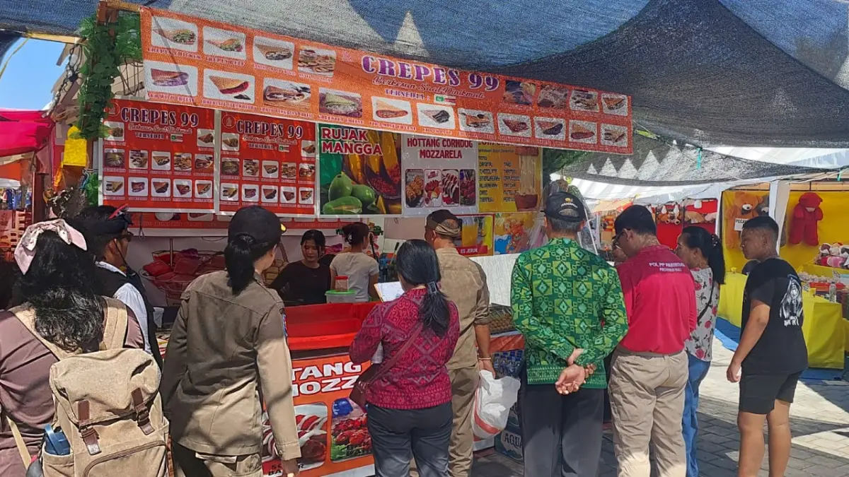 Tim gabungan melakukan inspeksi mendadak di kawasan Pasar Kedaton yang menjadi bagian dari rangkaian Pesta Kesenian Bali XLVIII. (Istimewa) 