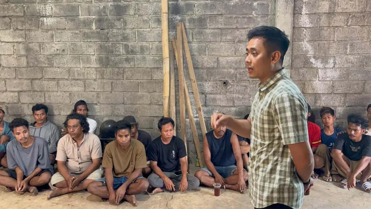 Setelah pengeroyokan, Polres Klungkung mengumpulkan puluhan perwakilan warga asal Sumba, (Istimewa) 